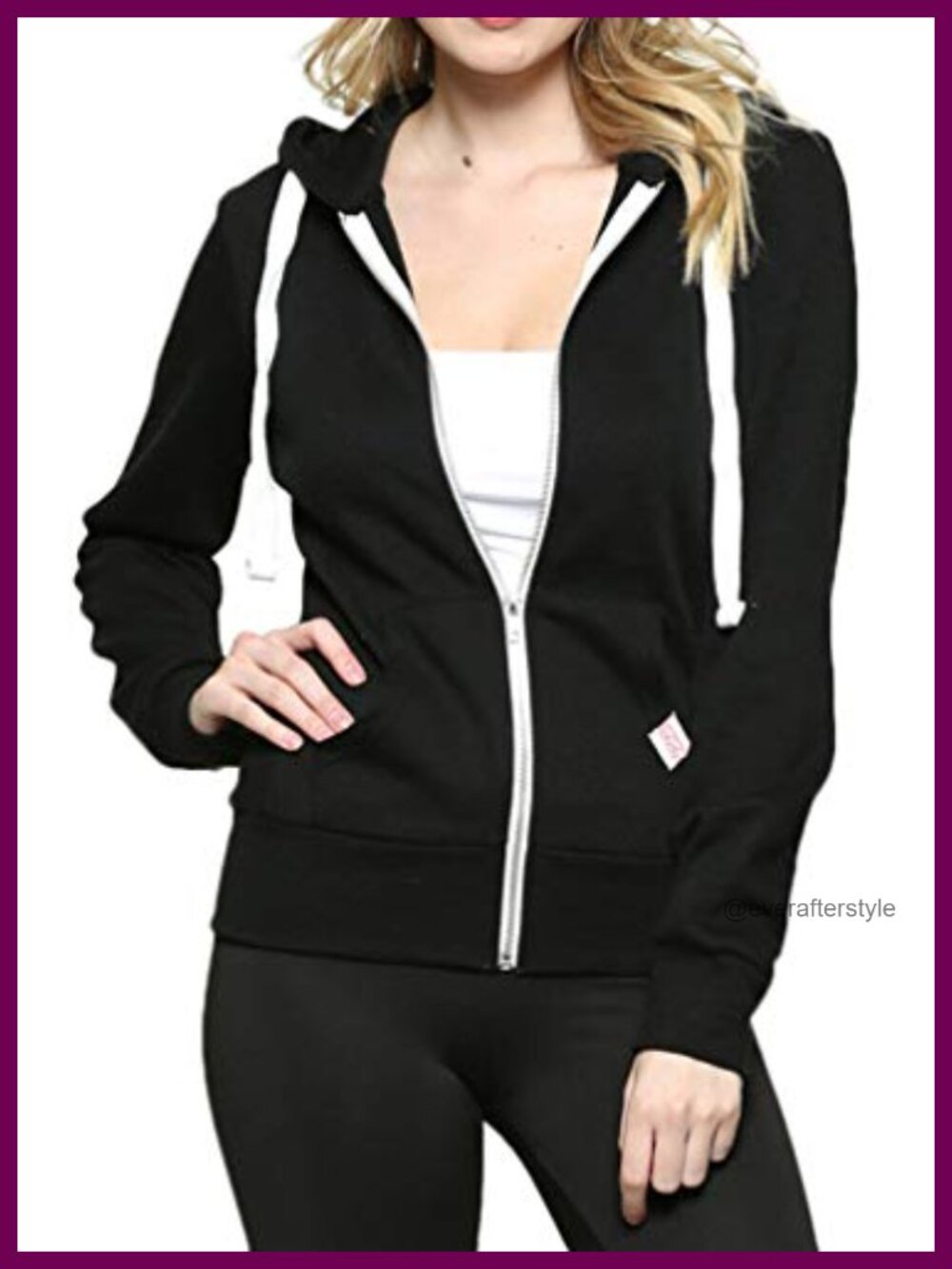 Womens Fleece Lined Zip Up Hoodie Long Sleeve Active Plus Size